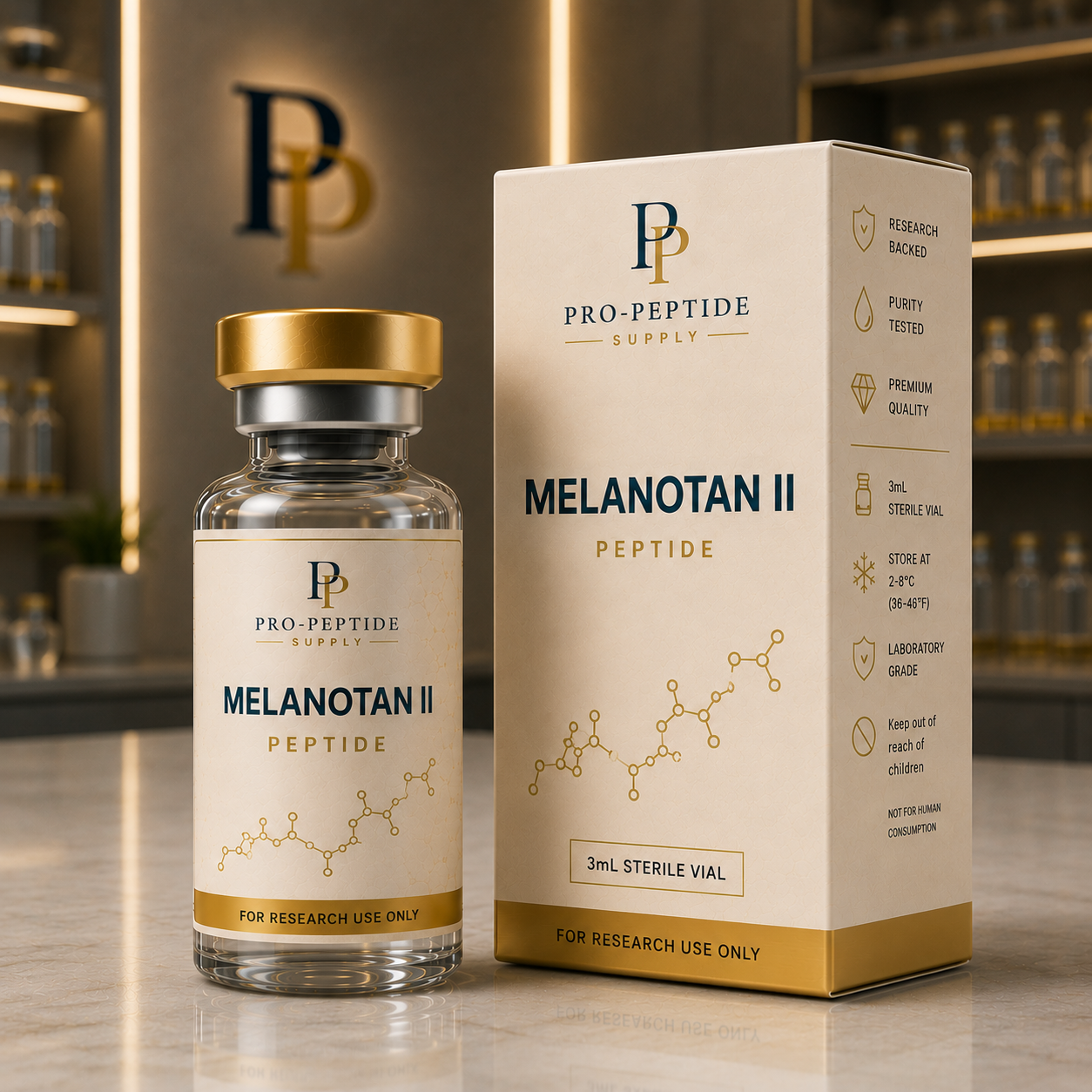 Melanotan II research vial